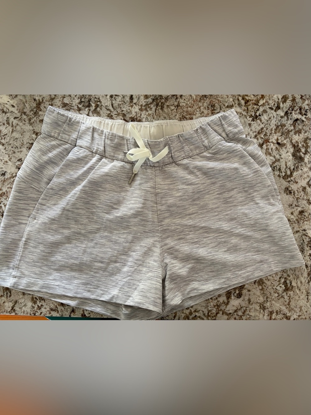 Lululemon Light Grey “On the Fly”Shorts